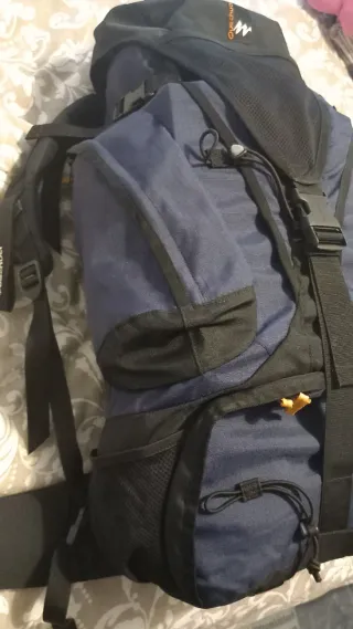 Mochila Forclaz 70L Viaje Negra/Azul