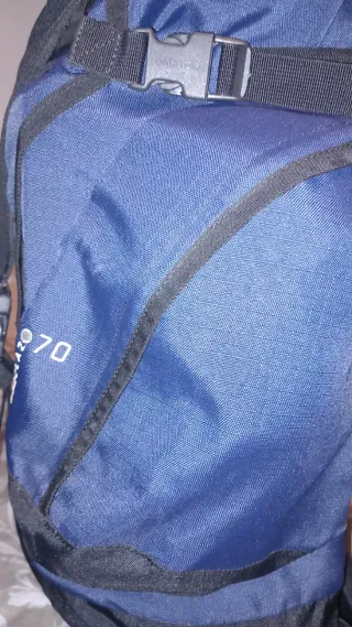 Mochila Forclaz 70L Viaje Negra/Azul