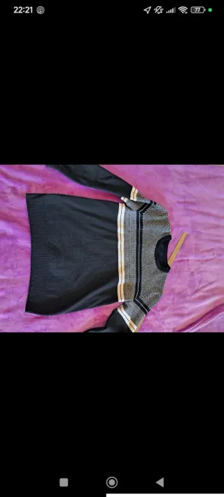 2 jerséis hombre gris y azul con rayas