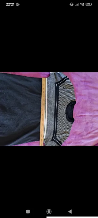 2 jerséis hombre gris y azul con rayas