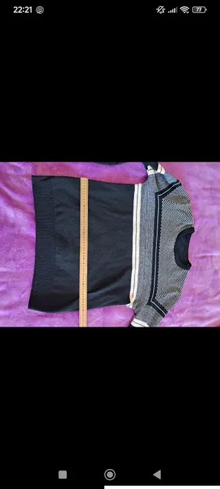 2 jerséis hombre gris y azul con rayas