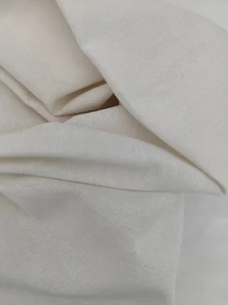 Tela loneta color blanco roto