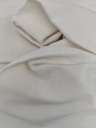 Tela loneta color blanco roto