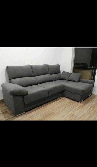 Sofá modular gris tela