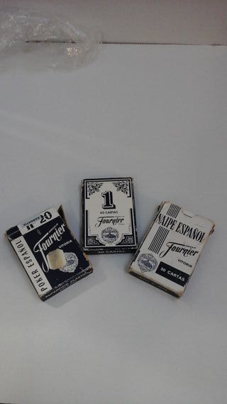 Lote 3 barajas Fournier Naipes Español Poker