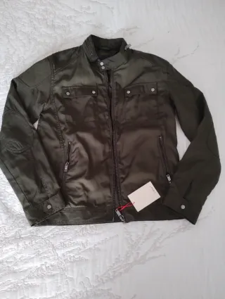 Cazadora hombre verde caza