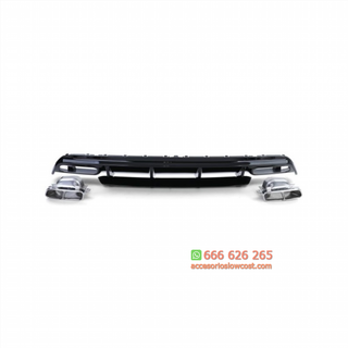 Difusor trasero deportivo con tubos de escape cro