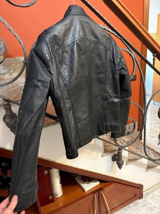 Giubbino biker in vera pelle vintage