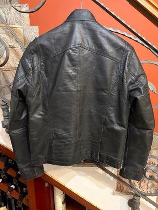 Giubbino biker in vera pelle vintage