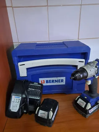 Trapano Berner 18V con caricabatterie e batterie