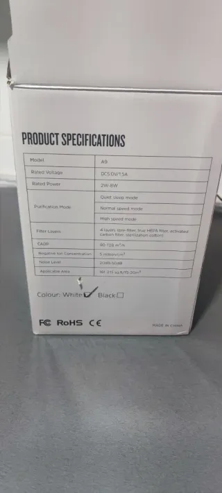 Purificador de aire blanco