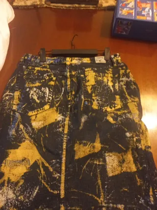 Falda vaquera Chipie azul y amarilla