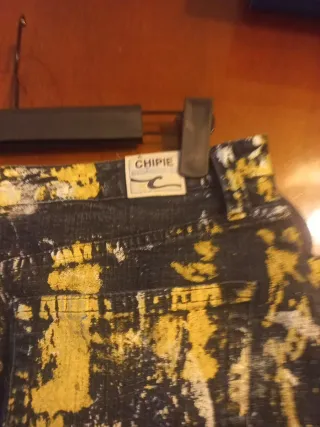 Falda vaquera Chipie azul y amarilla