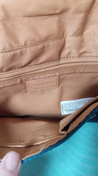 Mochila Zara Azul y Marrón