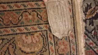 Tappeto orientale lana beige e rosso