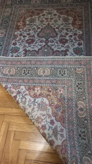 Tappeto orientale lana beige e rosso