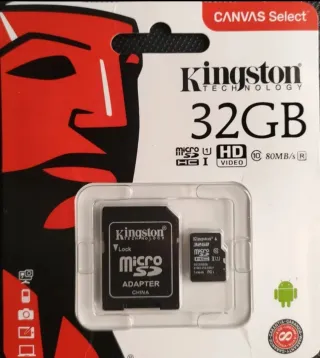 3 Tarjetas Micro SD Kingston 32GB