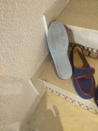 Lote calzado azul y marrón