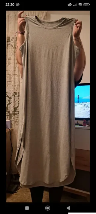 Vestido gris elástico talla única