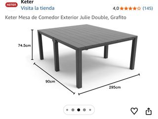 Mesa de patio negra