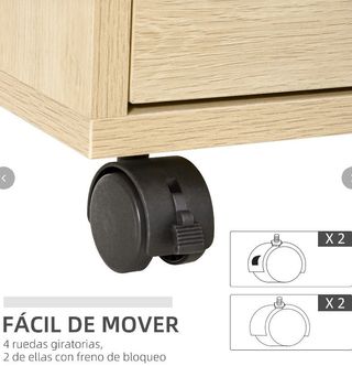 Cajonera de Oficina con 4 Cajones Cajonera