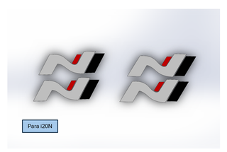 Pegatinas 3D para el faldón de i20N