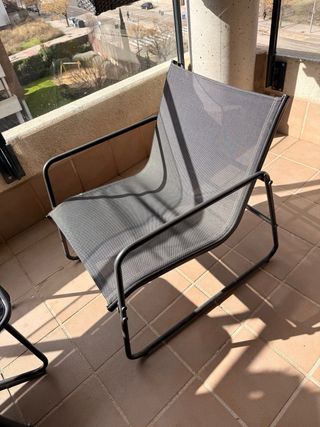 Conjunto terraza 4 piezas negro