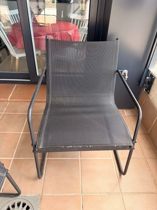 Conjunto terraza 4 piezas negro