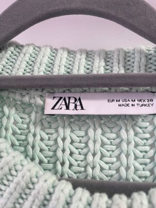 Jersey Zara verde agua Talla M