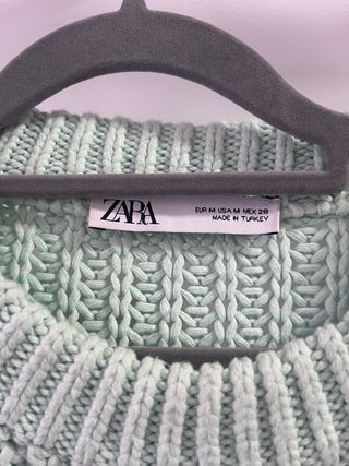 Jersey Zara verde agua Talla M