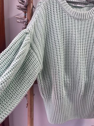 Jersey Zara verde agua Talla M