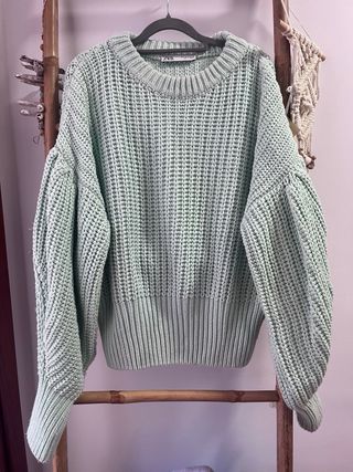 Jersey Zara verde agua Talla M