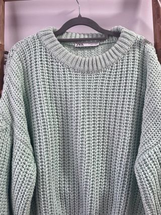 Jersey Zara verde agua Talla M