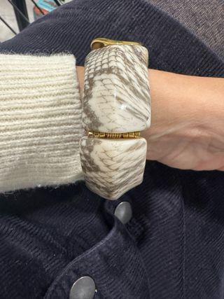 Pulsera Vintage Frances Beige y Dorada