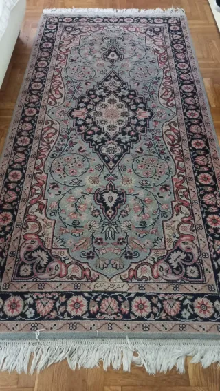 Tappeto Orientale Blu e Rosa