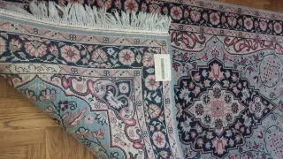 Tappeto Orientale Blu e Rosa