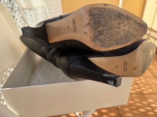 Botas altas LAMARTHE piel marrón y negro