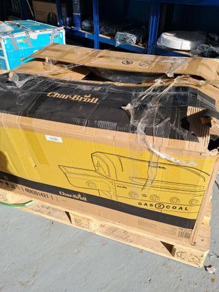 Barbacoa híbrida de 4 quemadores con 2 bandejas