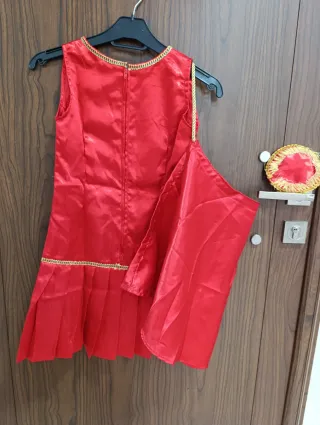 Disfraz bailarina niña rojo con capa