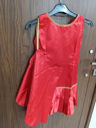 Disfraz bailarina niña rojo con capa