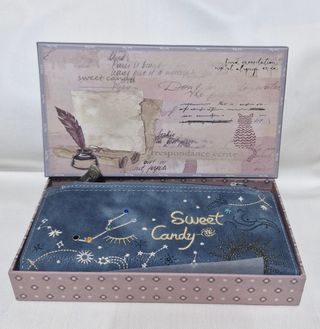 Cartera Sweet Candy azul diseño vintage