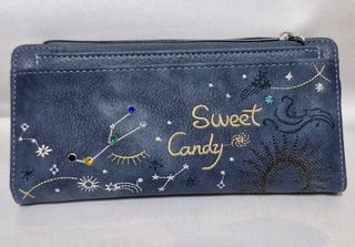 Cartera Sweet Candy azul diseño vintage