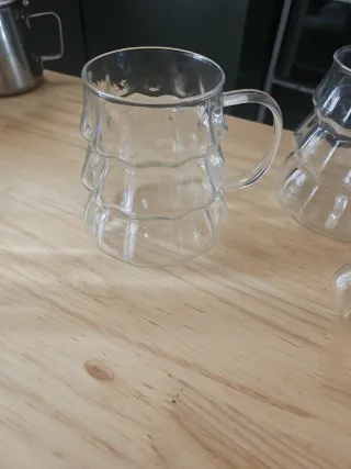 Juego de 4 tazas de vidrio