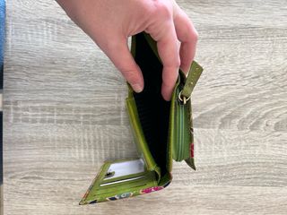 Monedero de piel con flores nº6