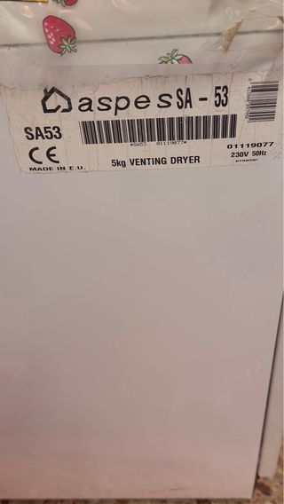 Secadora Aspes Ideal SA-53