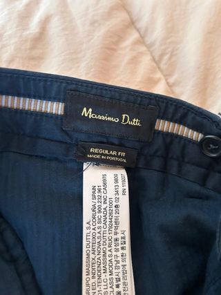Pantalón Chino Massimo Dutti Talla 40 Azul marino