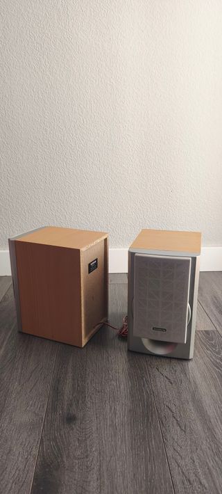 Altavoces Thomson Marrón y Plata