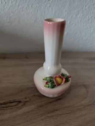 Jarrón antiguo flores años 50