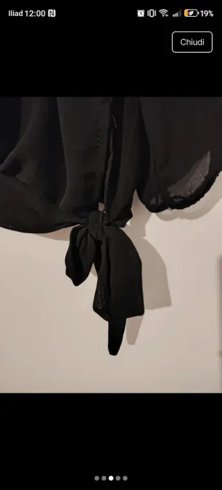 Blusa elegante nera taglia unica