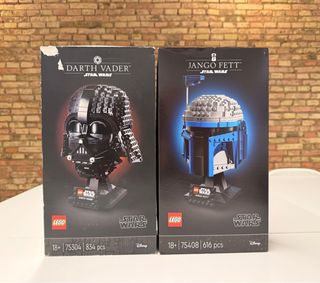 LEGO Star Wars Cascos Darth Vader y Jango Fett